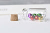 10 pcs Short Glass Bottles Empty Vials Jars With Corks A8614