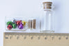 10 pcs Short Glass Bottles Empty Vials Jars With Corks A8614