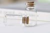 10 pcs Short Glass Bottles Empty Vials Jars With Corks A8614