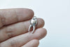 20 pcs Antique Silver Hollow Back Tooth Charms 8x20mm A8618