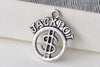 10 pcs Antique Silver Dollar Jackpot Lottery Charms A8622