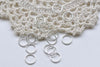 300 pcs Silver Plated Thick Iron Jump Rings 10mm 19G A8625