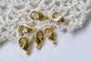 50 pcs Gold Plated Brass Lobster Claw Clasps 6x12mm A8626