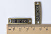 10 pcs Silence Curved Bar Bracelet Connector Charms A8712