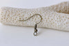 100 pcs Antiqued Bronze Iron Ball End Fish Hook Earwire 18mm A8716