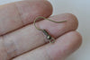 100 pcs Antiqued Bronze Iron Ball End Fish Hook Earwire 18mm A8716