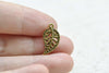 20 pcs Antique Gold Filigree Leaf Charms 10x16mm A8627