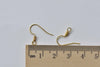 100 pcs Gold Plated Brass Simple Fish Hook Earwire Findings A8630