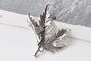 Large Maple Leaf Pendants Antique Silver Charms Set of 10 A8635