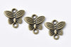 20 pcs Antique Bronze Butterfly Connector Charms 14mm A8651