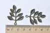 10 pcs Antique Bronze Leaf Charms Pendants 28x34mm A8719