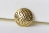 10 pcs Antique Gold Rondelle Fish Round Beads 13.5mm A8723