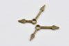 20 pcs Antique Bronze Clock Hands Charms 15x28mm A8667