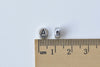 30 pcs Silver Alphabet Letter A Beads Tiny Acrylic Findings A8724
