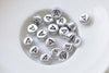 30 pcs Silver Alphabet Letter A Beads Tiny Acrylic Findings A8724
