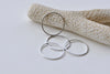 50 pcs Platinum Tone Brass Seamless Rings 20mm 18gauge A8726
