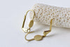 20 pcs Raw Brass Leverback Earwire With 6mm Pad A8730