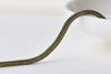 6.6ft (2m) Antique Bronze Square Box Snake Cobra Chain A8731