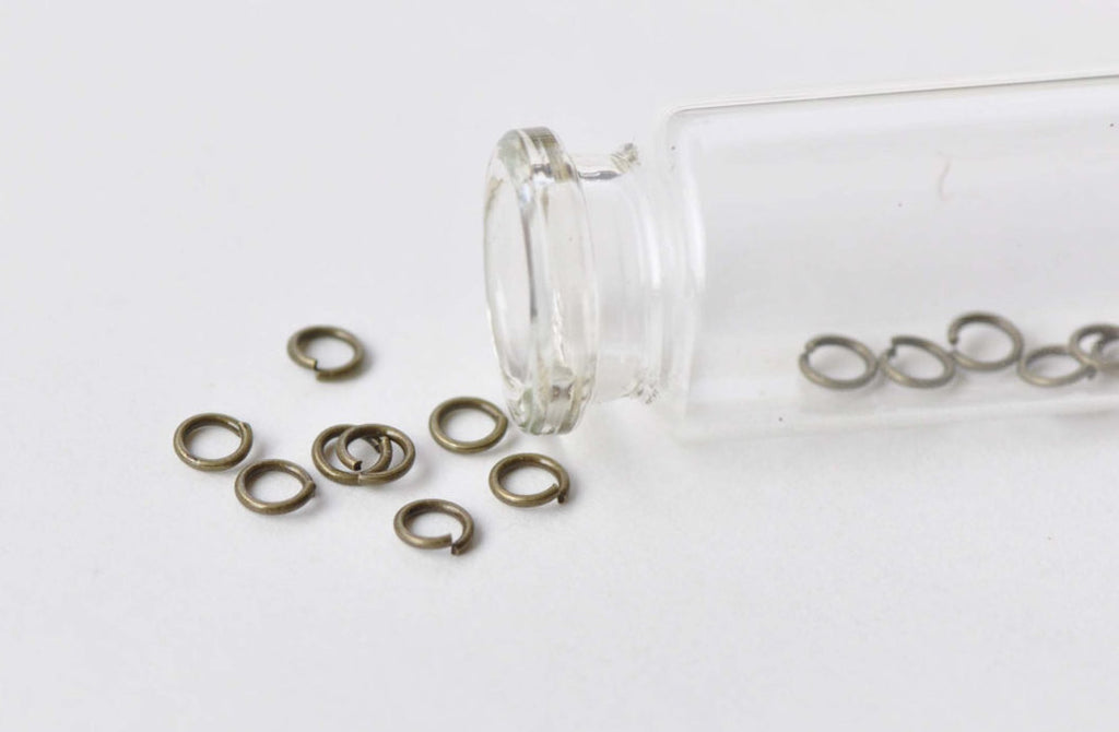 300 pcs Antique Bronze Brass Jump Rings 5mm 20gauge A8734