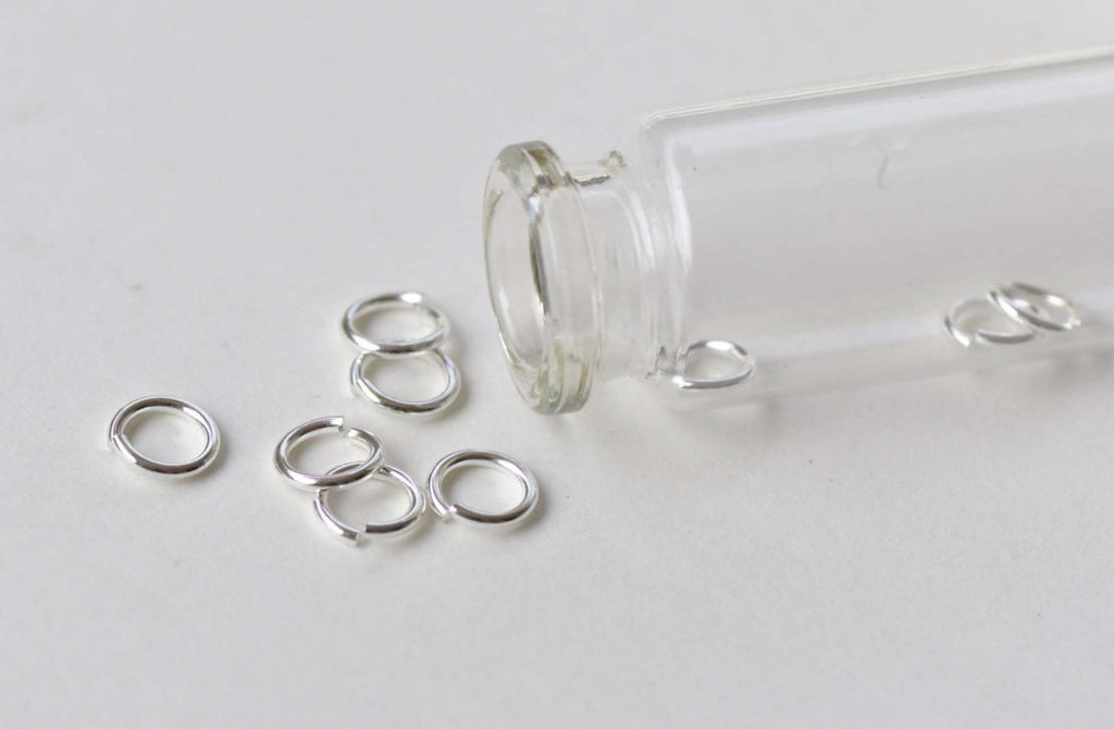 90 pcs Shiny Silver Tone Brass Thick Jump Rings 8mm 16 gauge A8735