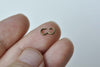 Antique Bronze 8 Shaped Chain Cord Clasps Findings Set of 100 A8737