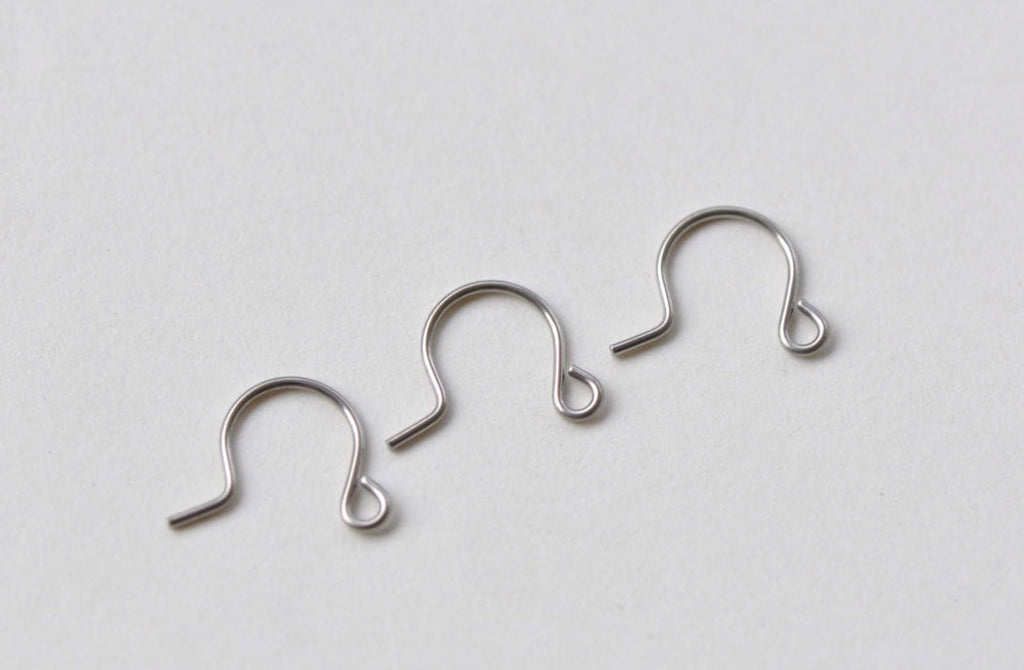 50 pcs Steel Simple Fish Hook Earwire Findings 9mm A8738