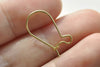 50 pcs Raw Brass Kidney Earwire Earring Components 19mm A8739