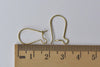 50 pcs Raw Brass Kidney Earwire Earring Components 19mm A8739