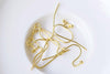 50 pcs Gold Tone Iron Ball End Fish Hook Earwire Findings 10mm A8740