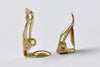 20 pcs Raw Brass 8mm Bezel Cup Ear Clips Findings A8741