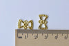 20 pcs of Gold Tone Bow Tie Knot Connector 10x15mm A8676