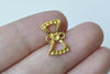 20 pcs of Gold Tone Bow Tie Knot Connector 10x15mm A8676