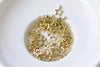 50 pcs Raw Brass Tiny Star Frame Charms 6mm A8744