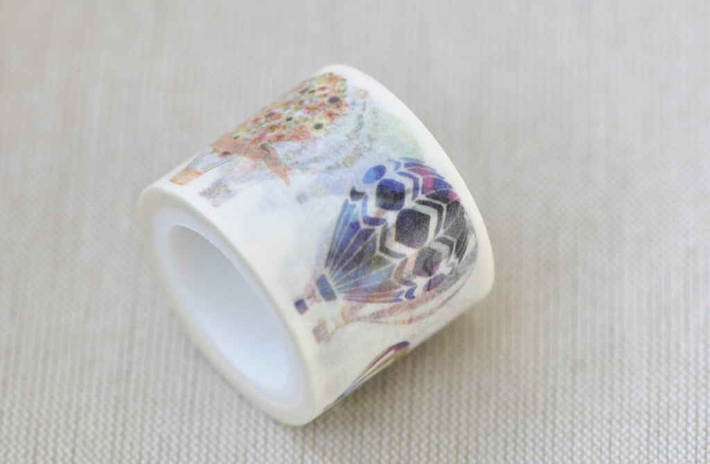 1.18" (30mm) Colorful Hot Air Ballon Wide Washi Tape 5 Yards A12131