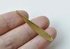 10 pcs Gold Tone Long Leaf Teardrop Charms Pendants 6x42mm A8760