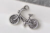 20 pcs Antique Silver Bicycle Bike Charms 18x26mm A8689