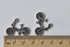 20 pcs Antique Silver Bicycle Bike Charms 18x26mm A8689
