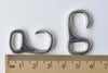 10 pcs Antique Silver Figure 9 Leather Cord Hook Clasps A8763