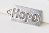 10 pcs Antique Silver Rectangle Hope Word Charms A8773
