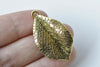 10 pcs of Gold Tone Tree Leaf Charms 20x35mm A8774