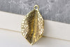 10 pcs of Gold Tone Tree Leaf Charms 20x35mm A8774