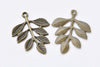10 pcs Antique Bronze Leaf Charms Pendants 28x34mm A8719