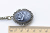 1 PC Oval Resin Lady/Flower Cameo Pocket Watch Necklace