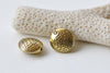 10 pcs Antique Gold Rondelle Fish Round Beads 13.5mm A8723