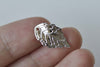 Shiny Silver Curved Leaf Charms 10x17mm Set of 30 A8725