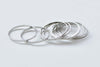 50 pcs Platinum Tone Brass Seamless Rings 20mm 18gauge A8726