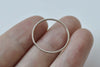 50 pcs Platinum Tone Brass Seamless Rings 20mm 18gauge A8726