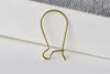 50 pcs Raw Brass Kidney Earwire Earring Components 19mm A8739