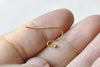 50 pcs Gold Tone Iron Ball End Fish Hook Earwire Findings 10mm A8740