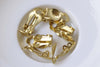 20 pcs Raw Brass 8mm Bezel Cup Ear Clips Findings A8741